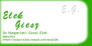 elek giesz business card